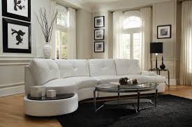 See more ideas about curved couch, curved sofa, round sofa. Talia Contemporary Sectional Conversation Sofa With Built In Table Floor Select