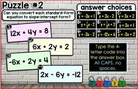 Slope Intercept Form