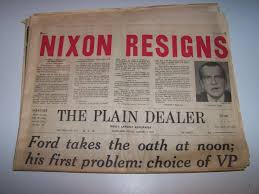 Nixon Resigns, Ford Takes Oath, 1974 Cleveland Plain Dealer