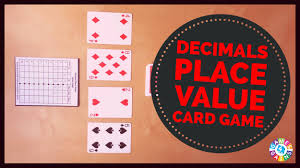 decimal place value with playing cards