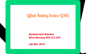 gifted rating scales by nina benway on