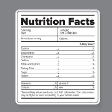 Nutrition Facts Vector Label By Lin S On Creativemarket