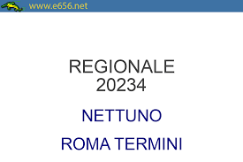 Orario treno Regionale 20234 di TRENITALIA Regionale da Nettuno a Roma  Termini - www.e656.net
