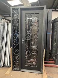 Wrought Iron Single Entry Door 42 X 96