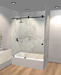 You can choose either a single swinging bathtub door (a swinging door and a fixed panel) or dual swinging bathtub doors (handles on both doors that open in the. Custom Bathtub Doors Screens Expert Installation Dulles Glass