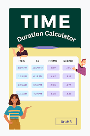time duration calculator arahr