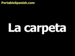 spanish word for folder is la carpeta