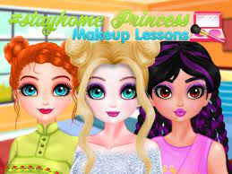 stayhome princess makeup lessons play