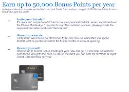 The 50k links are all dead now.there's only 30k+15k offer now. You Can Now Refer Friends To The Chase World Of Hyatt Card 60 000 For Them 10 000 For You Doctor Of Credit