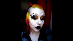 cyber goth makeup with matching mohawk