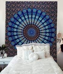 Queen Blue Tapestries Hippie Bohemian