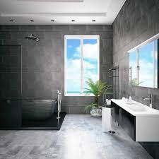 gray tile bathroom what color should