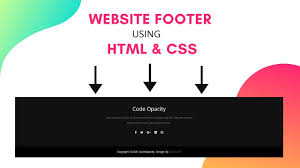 footer html css footer design