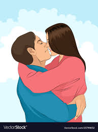 hugs of couple royalty free vector image