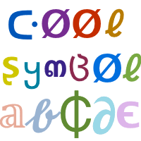 cool symbols cool fonts symbols