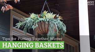 make a christmas hanging basket for