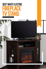 best white electric fireplace tv stand