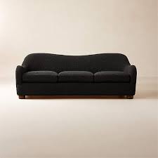 Bacio 86 5 Black Boucle Sofa By Ross