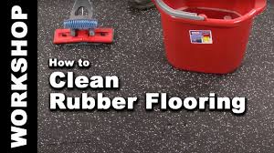 cleaning rubber gym flooring
