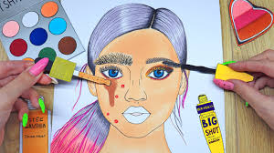 asmr makeup skincare with paper