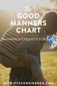 Good Manners Chart Manners Etiquette For Kids All