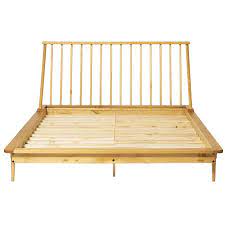 Modern Solid Wood Queen Spindle Bed