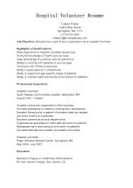 Resume For Hospital Job Hospital Administration Resume Healthcare