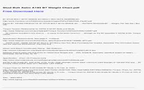 Stud Bolt Astm A193 B7 Weight Chart Transparent Png