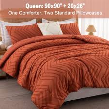 Queen Comforter Set Burnt Orange Boho