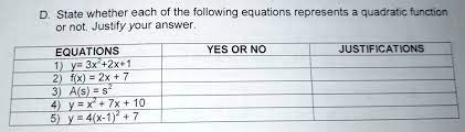 Justify Your Answer Equations