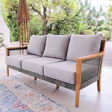 Teak Wood Outdoor Couch Sofa Daybed