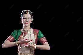 bharatanatyam dancer with eyes closed