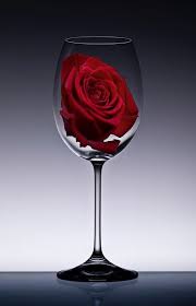Glass Love Rose Flower Wine Candles