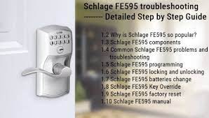 schlage fe595 troubleshooting detailed