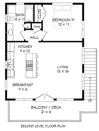 Garage Living Plan 40823 Modern Style