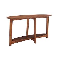 Oval Wood Console Table
