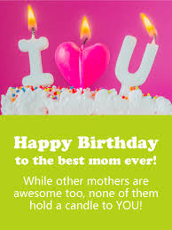 I Heart U Candles Happy Birthday Card For Mother Birthday