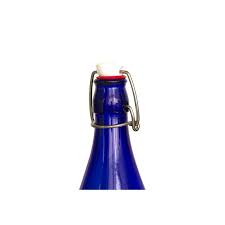 Swing Top Water Blue Glass Bottle