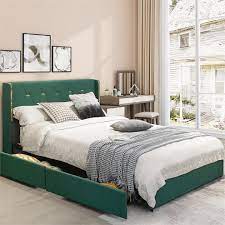 Costway Full Queen Size Upholstered Bed