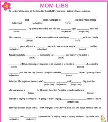 This fun summer writing activity is also great to print out and use if you're creating a pack. Mother S Day Mad Libs Teachervision
