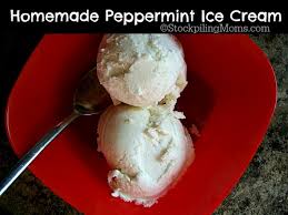 homemade peppermint ice cream