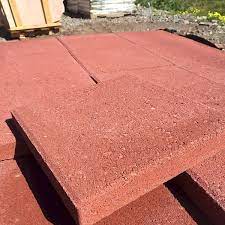 Patio Stepping Stones Square Red