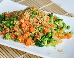vegetarian quinoa fried rice with