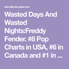 Wasted Days And Wasted Nights Freddy Fender 8 Pop Charts