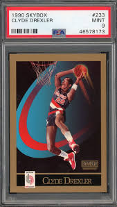 Buy basketball cards set at amazon! Clyde Drexler 1990 Skybox Basketball Card 233 Graded Psa 9 Mint