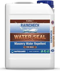 Why should i seal my concrete, brick, and stone surfaces? Raincheck Waterseal Brick Sealer 5 Litre Breathable Colourless Waterproofer For Brick Stone Mortar Amazon Co Uk Diy Tools