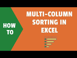 how to do multi level sorting in excel