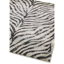 zebra print rug grey so home la redoute