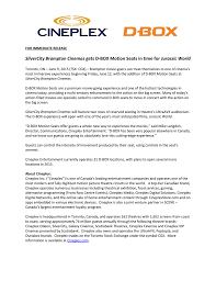 Silvercity Brampton Cinemas Gets D Box Motion