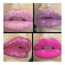 lemonade pretty in pink glitter lips